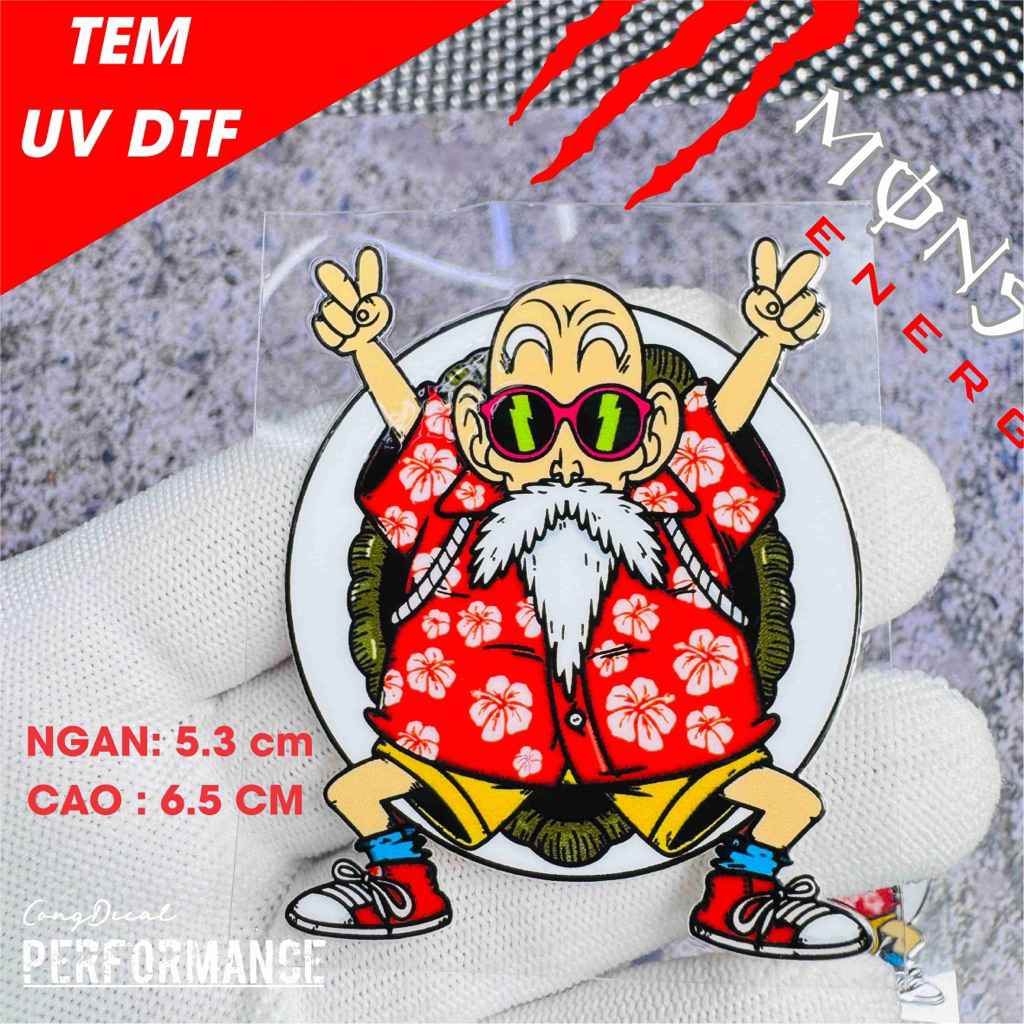 Quy Lao Tien Sinh สติ๊กเกอร์เสื้อเชิ้ตผ้าฝ้าย วัสดุ UV DTF ที่คมชัดเป็นพิเศษ