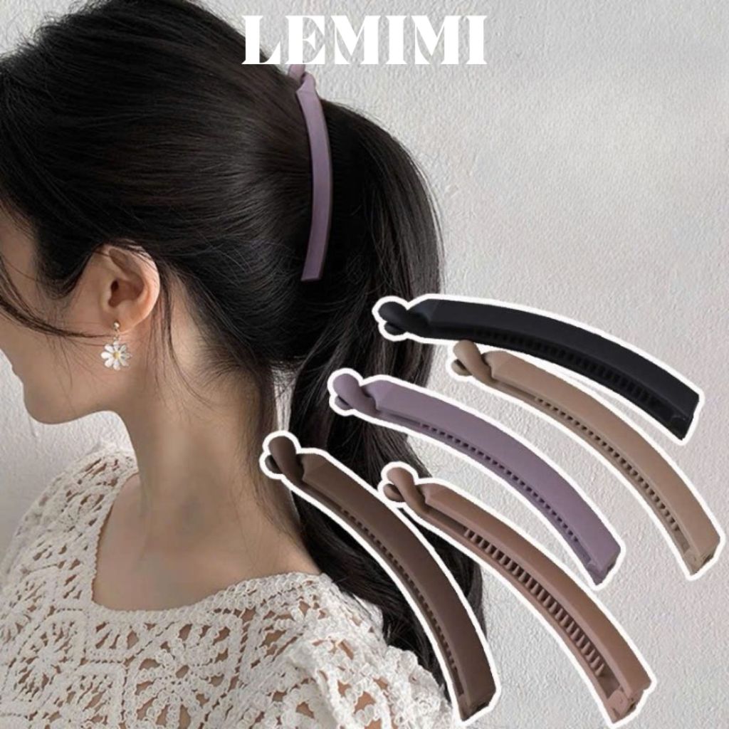 เมีมี่ 11ซม.กิ๊บกล้วยพอง กิ๊บหางม้า กิ๊บติดผมผู้หญิง คลิปแนวตั้งสไตล์เกาหลี เอฟเจ096