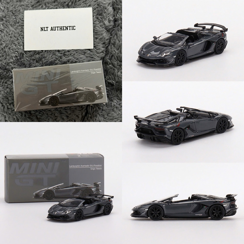 MiniGT Lamborghini Aventador SVJ Roadster Grigio Telesto ( Newseal )
