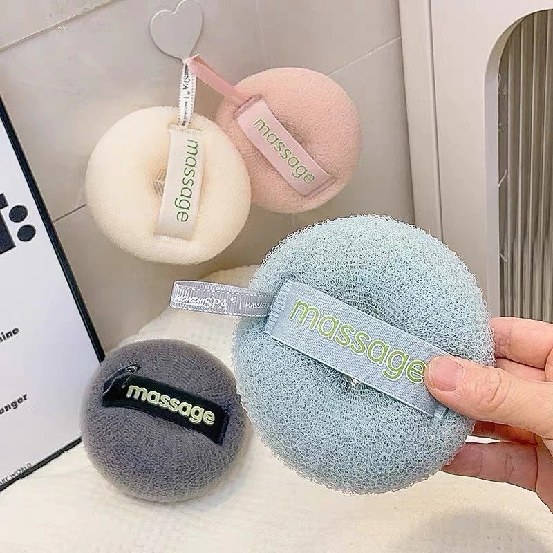 Combo of 4 Loofah Bath Sponges Exfoliating Soft Skin Massage with Hand Belt