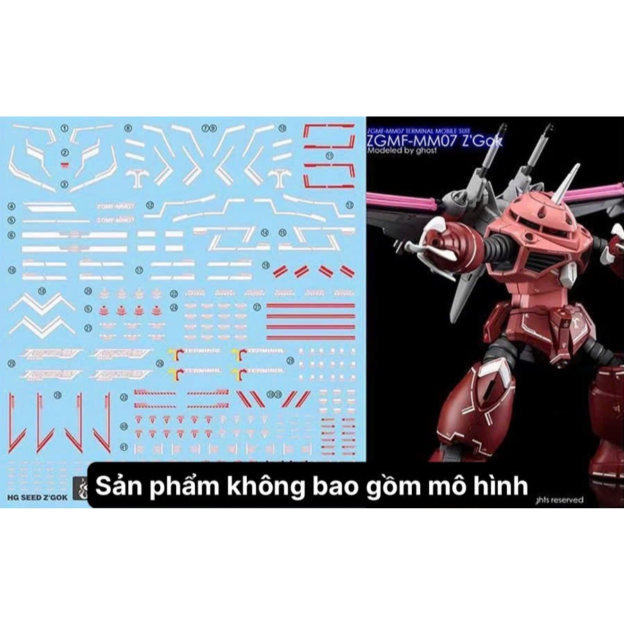 [Ghost] HGCE Zgok Model Water Decal/Decal (Seed Freedom Ver.)