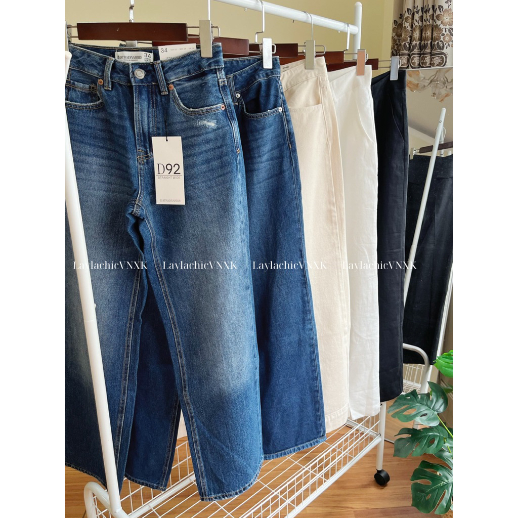 Laylachic VNXK - Straight Jeans D 92 เนื้อนุ่ม สบาย รูปทรงง่าย Mix&Match