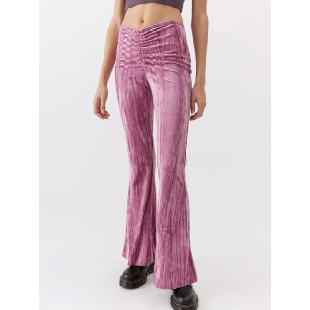 Urban Outters กางเกงขาบานกํามะหยี่