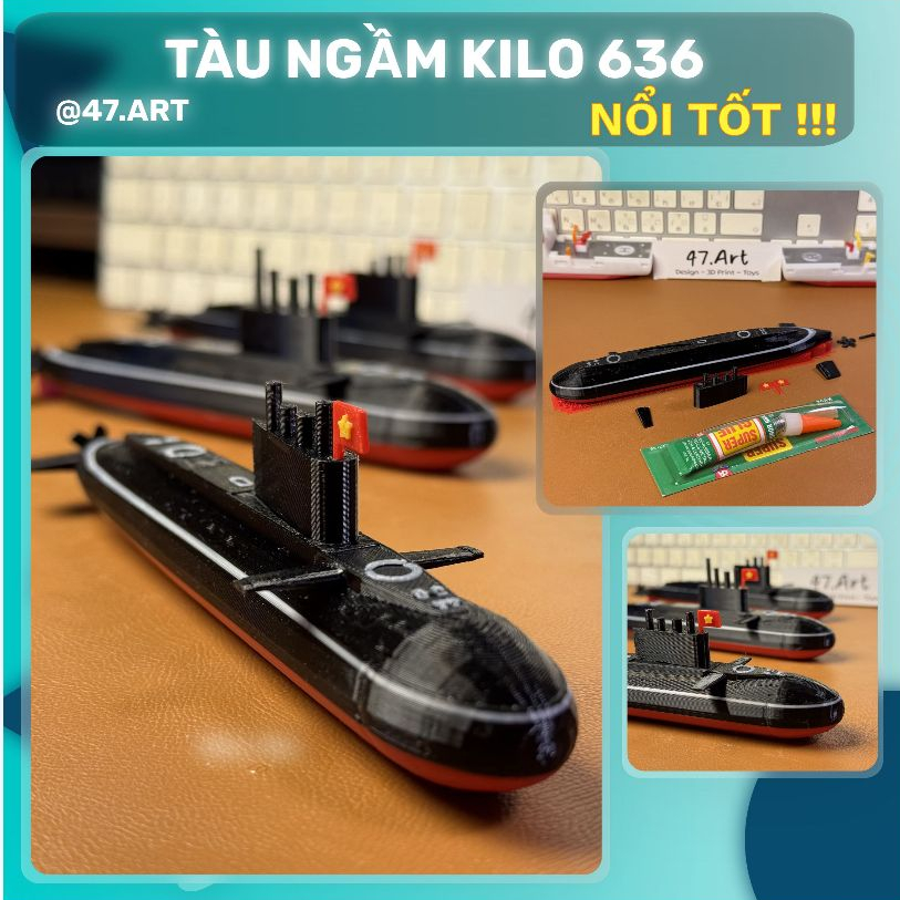 กิโล 636 โมเดลเรือดําน้ําเวียดนาม [ของแท้ 47ศิลปะ] ทีมทะเลตะวันออก ของขวัญวันชาติ