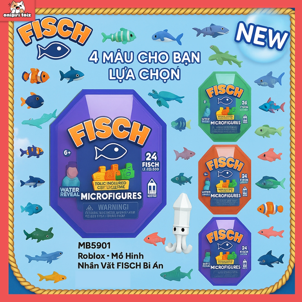 [จัดส่งด่วน] Roblox Toys - โมเดลตัวละครลึกลับ FISCH (ของแท้)