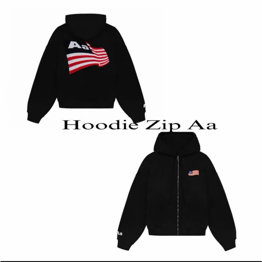 AASTU Ruffled ปักซิป Hoodie คุณภาพสูง Non-ruffled Felt พร้อม Zip Coat - มาตรฐาน AASTU โลโก้ Ruffled 