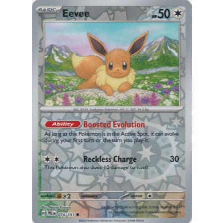 การ์ด [ Pokemon TCG- การ์ดเกม ] Eevee - 074/131 - Common Reverse Holo -M-NM