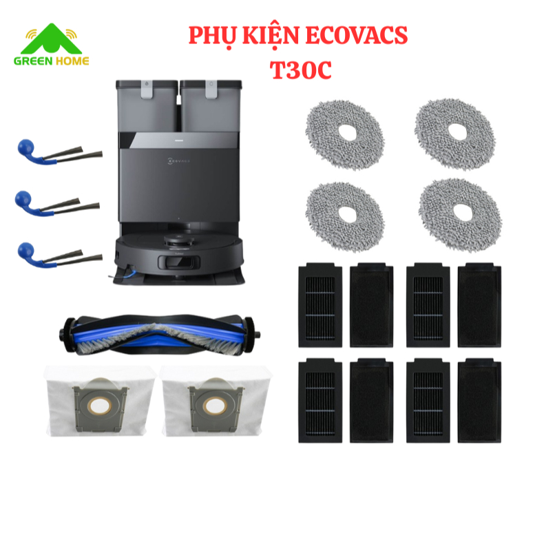 อุปกรณ์เสริมทดแทนสําหรับเครื่องดูดฝุ่นหุ่นยนต์ Ecovacs T30C