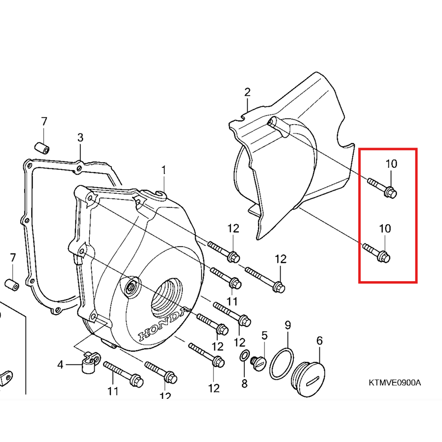 น็อต 6x25 สําหรับฝาครอบเครื่องด้านซ้ายด้านหลัง, ฝาครอบหางปลา – Future Neo 125, Fat Fu, Fu LED, Fu 2,