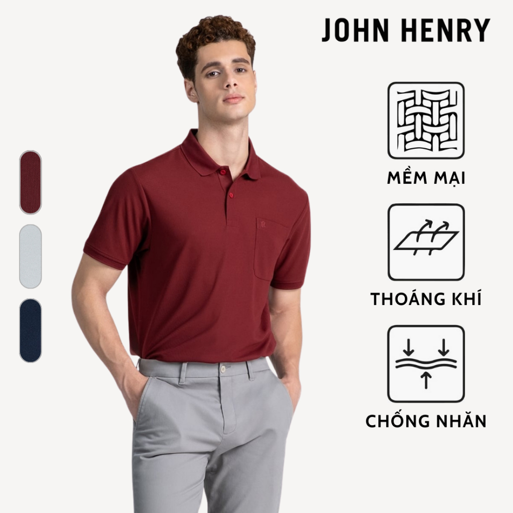 เสื้อโปโลผู้ชายแขนสั้น KS26SS04C-CLWK - JOHN HENRY Shop