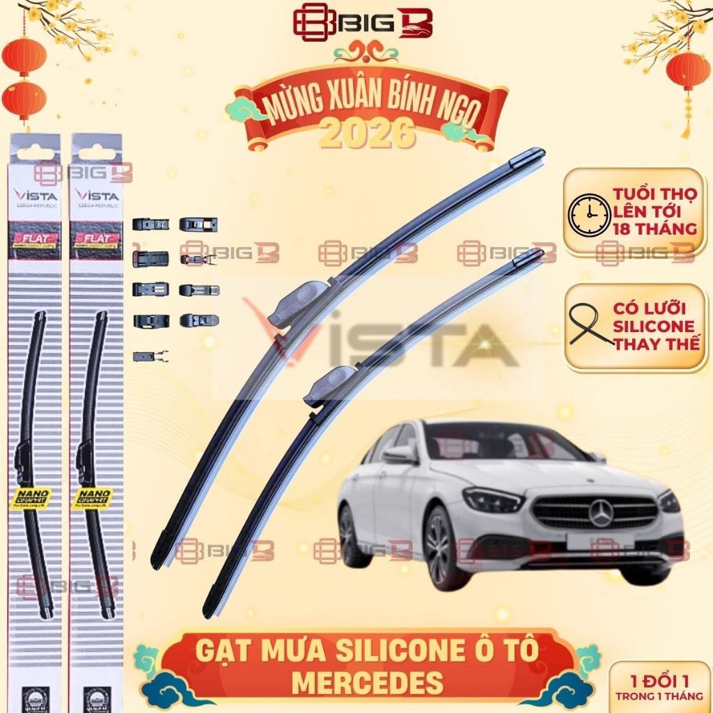 MERCEDES CS GLC GLE GLK GLA CLA Rain Wipers VISTA Car Wipers - KANTA PLUS ญี่ปุ่นคุณภาพสูง Quiet Cle