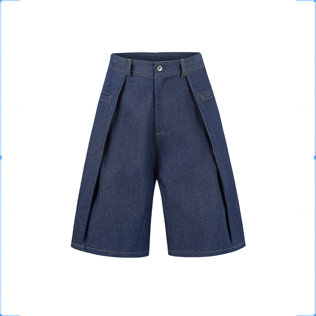 กางเกงขาสั้นผ้ายีนส์ดิบ - Ivankov Flap Raw Denim Short