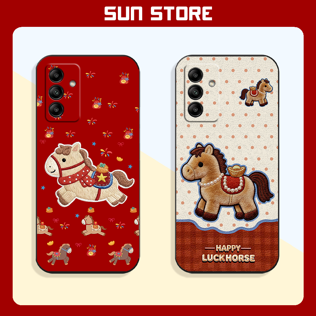 Samsung M14, M23, M34 5G, M52 5G, M54 เคส Lucky Horse สําหรับ Tet 2026