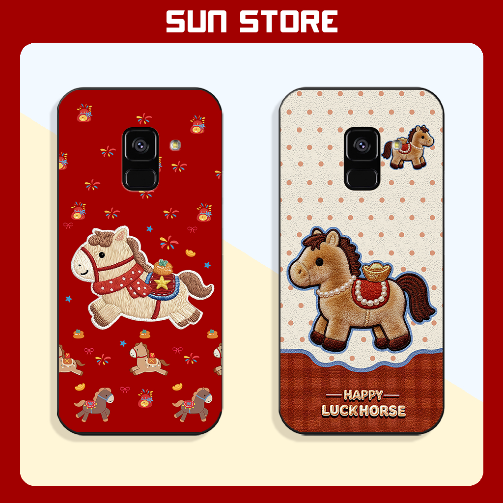 Samsung A8 2018, A8 Plus(A8+) เคส Lucky Horse สําหรับ Tet 2026