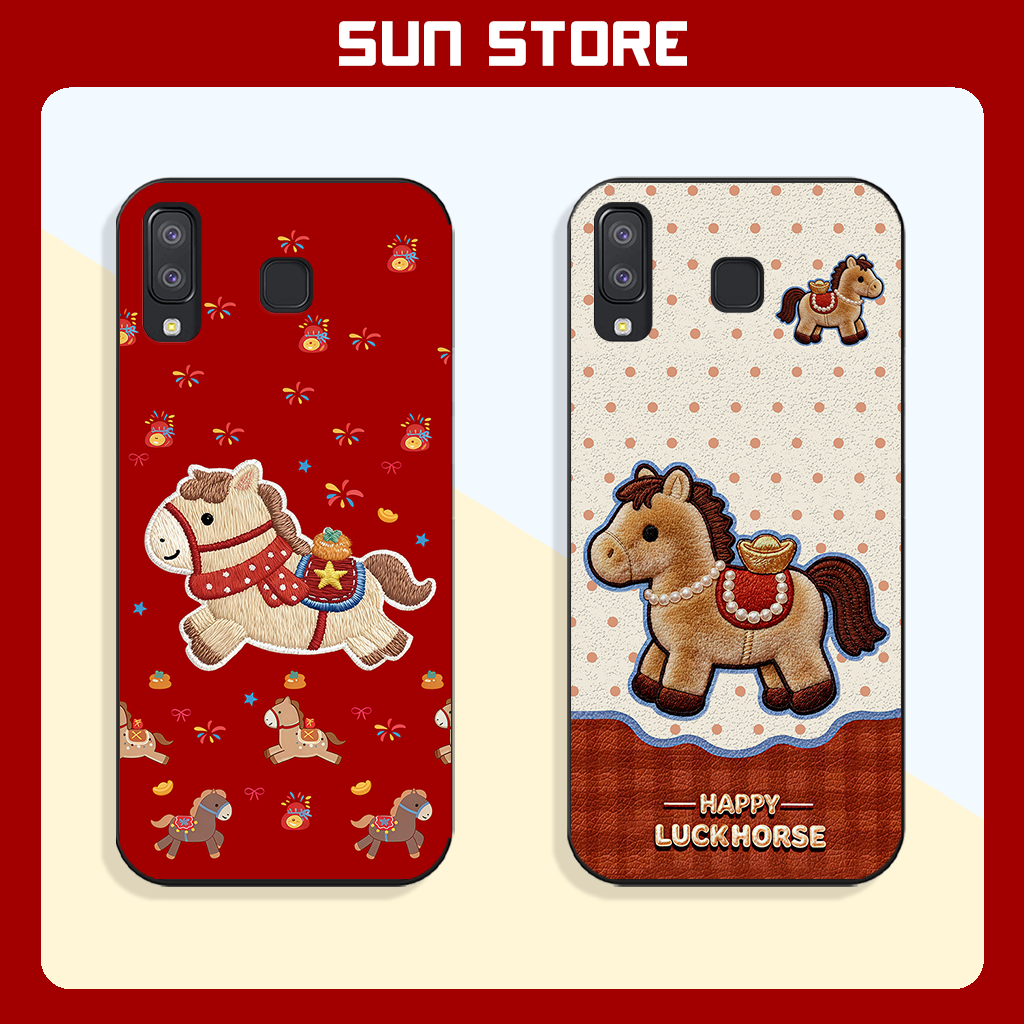 เคส Samsung A8 Star, A9 Star Lucky Horse สําหรับ Tet 2026 Lucky