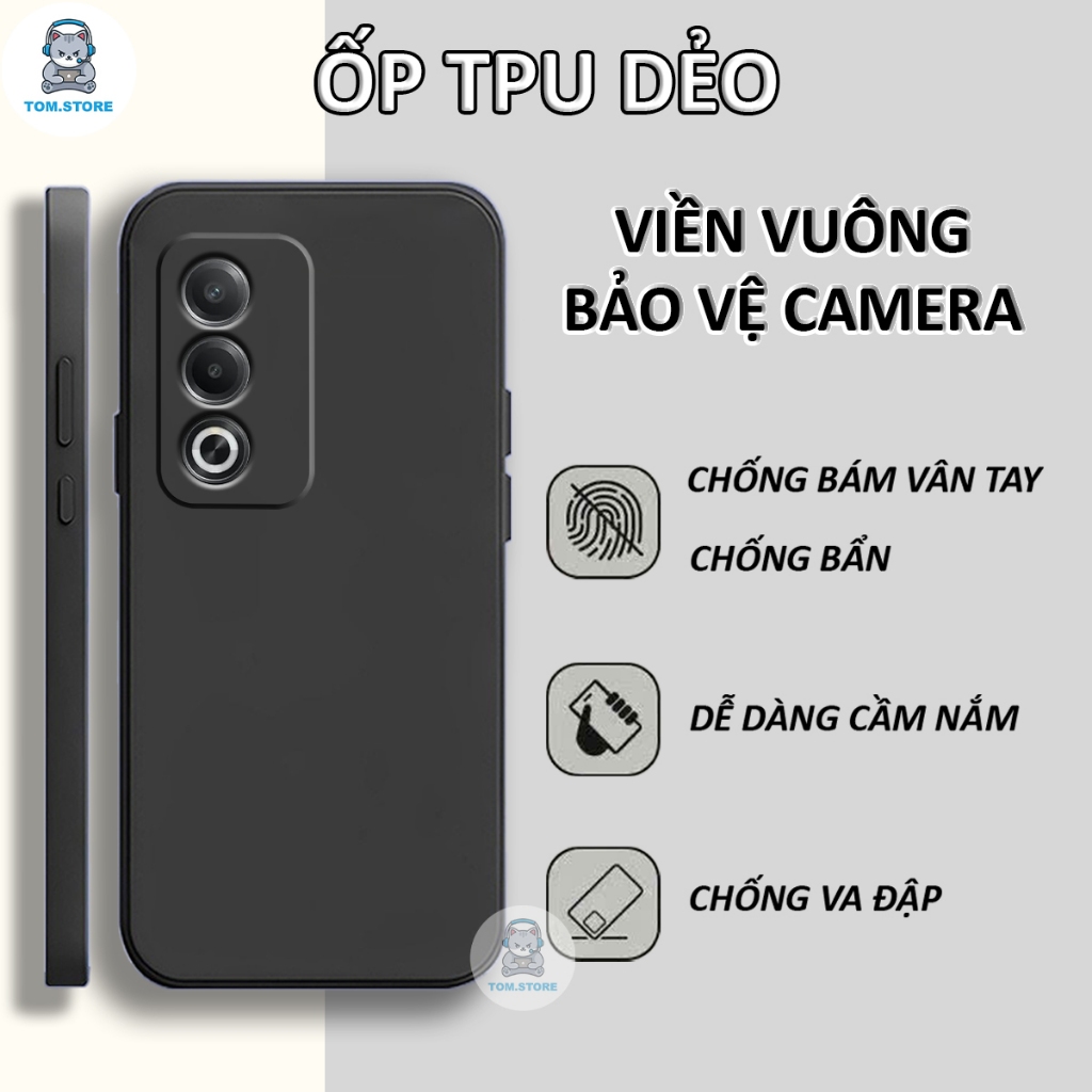 เคส OPPO A3X 5G / A3 PRO 5G / A5i PRO 5G / A80 5G ขอบสี่เหลี่ยมเพื่อปกป้องกล้อง
