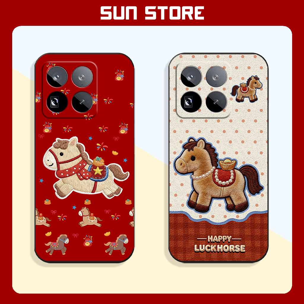 เคส Xiaomi 15, 15 Ultra Lucky Horse สําหรับ Tet 2026