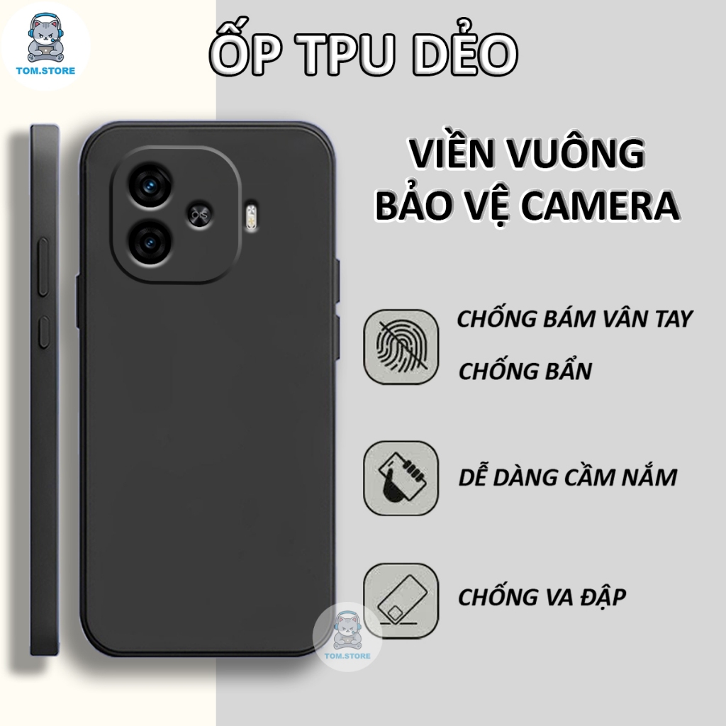 เคส Vivo Z9 Turbo 5G ขอบสี่เหลี่ยมเพื่อปกป้องกล้อง