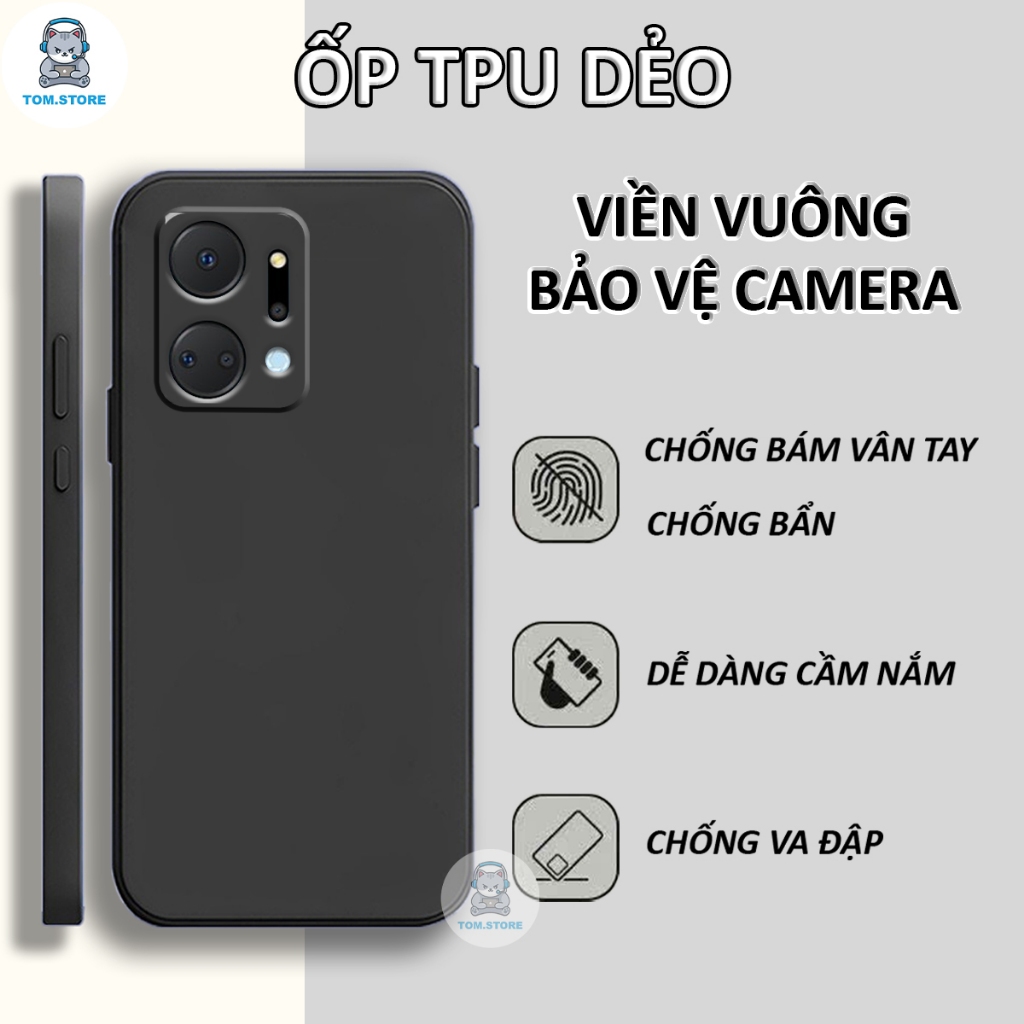 เคส Honor X7A ขอบสี่เหลี่ยมเพื่อปกป้องกล้อง