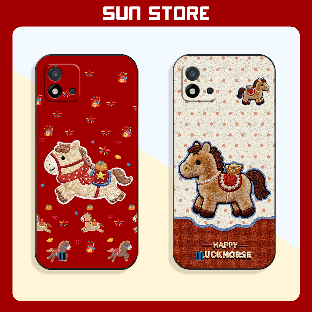 Realme Narzo 50i เคส Lucky Horse สําหรับ Tet 2026 Lucky