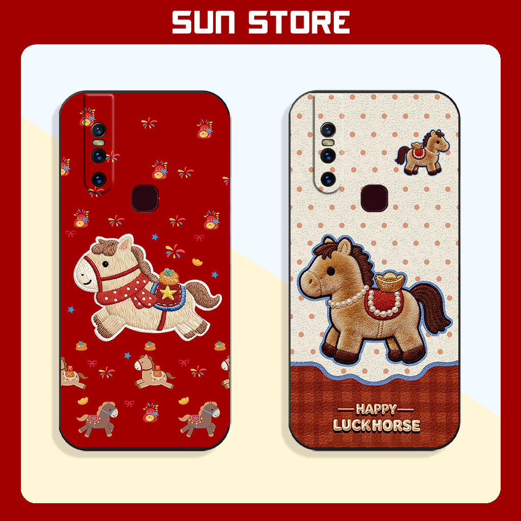 Vivo V15, Vivo 1819, V15 Pro เคส Lucky Horse สําหรับ Tet 2026