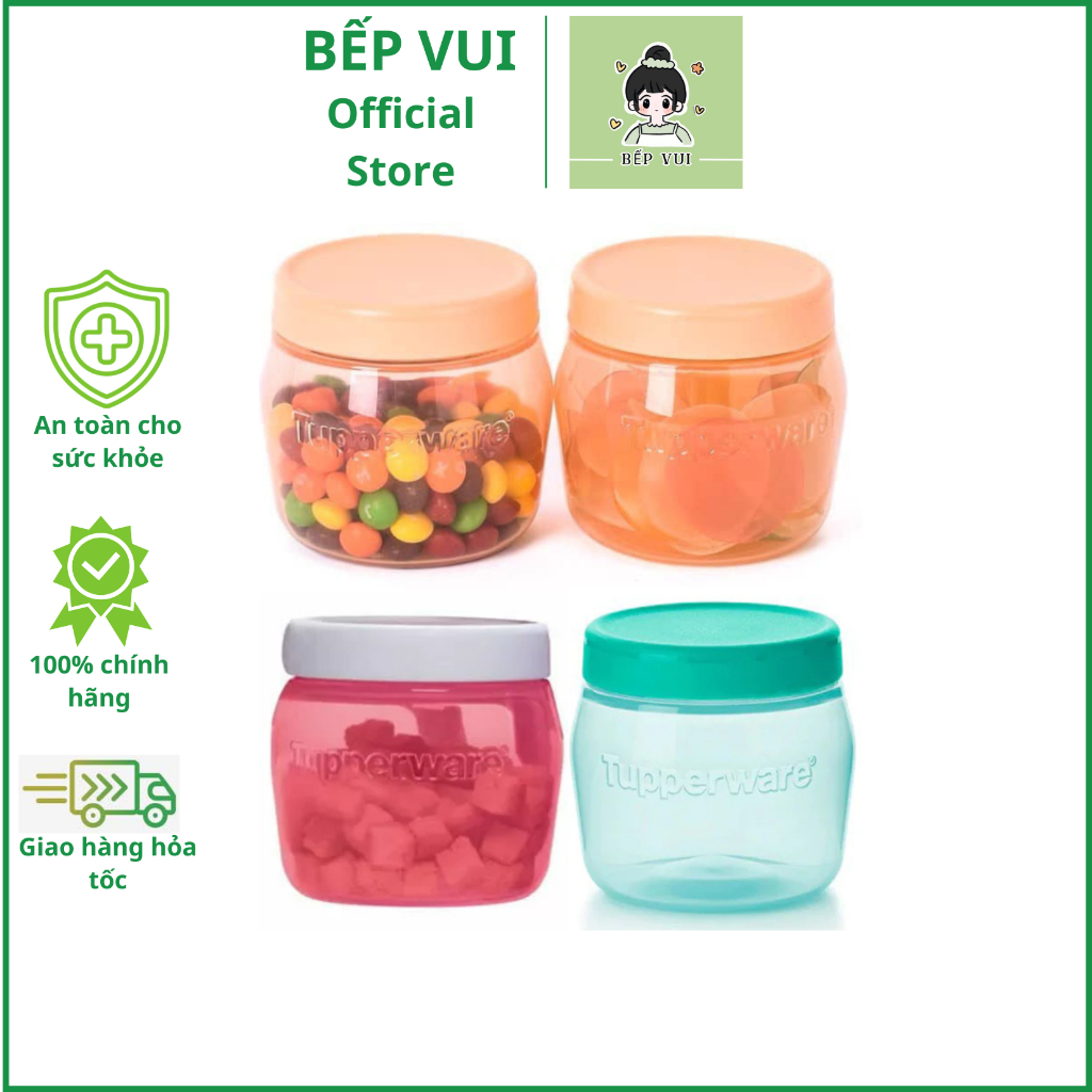 TUPPERWARE_Tupperware Universal Jar 325ml กล่องเก็บของเย็นและแห้ง (ไม่มีกล่อง) พลาสติกบริสุทธิ์