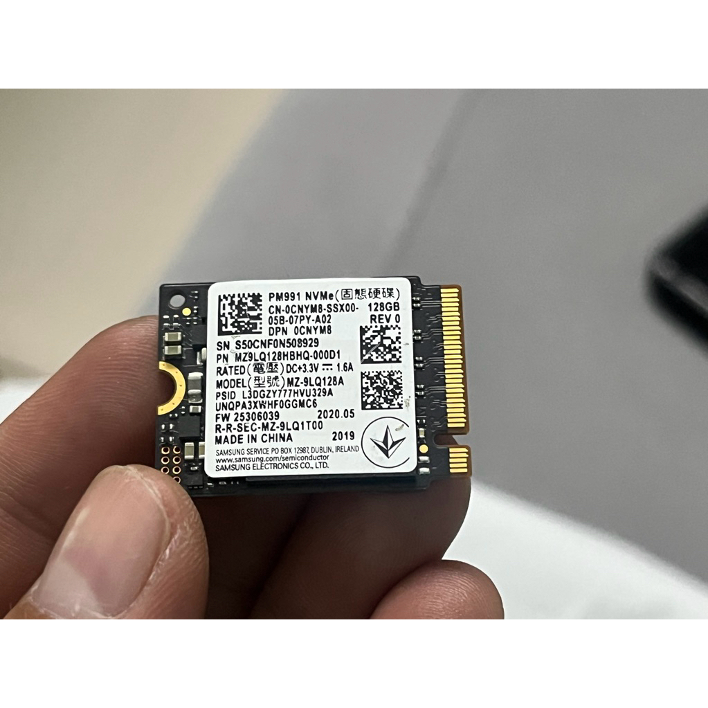 ขาย Samsung PM991 NVMe 2230 M2-PCIe 128GB SSD ฮาร์ดไดรฟ์แท้มือสอง