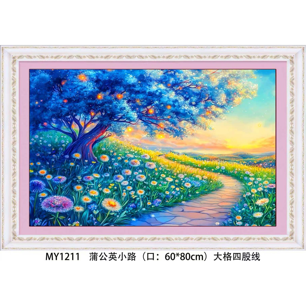 เพ้นท์ปักลาย 9CT OF THE PEACOCK FLOWER LINE. งานปัก 4 เกลียว