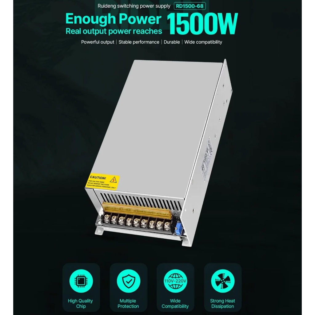 Riden 68V 1500W อะแดปเตอร์ไฟ AC-DC สําหรับแหล่งจ่ายไฟ RD6024/RD6030