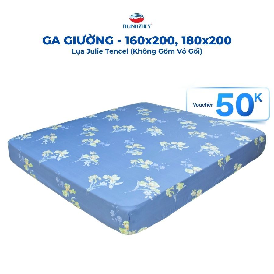 ผ้าปูที่นอน 160x200, 180x200 - ผ้าไหม Airy Julie Tencel (ไม่รวมปลอกหมอน) - THHANH THUY