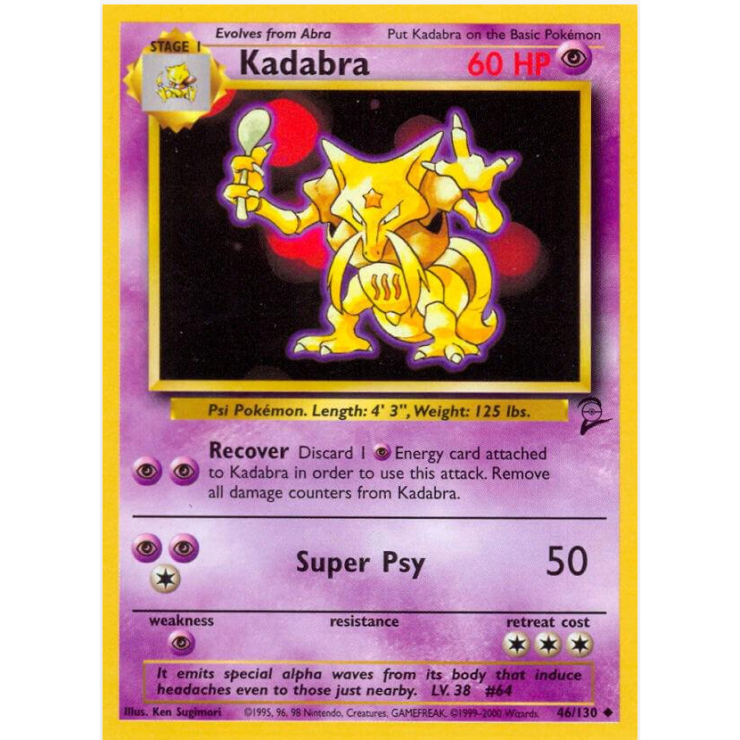 [การ์ดโปเกมอน TCG] Kadabra - 46/130 - Uncommon
