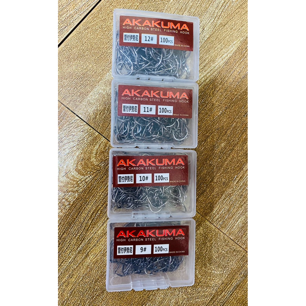 ใบมีด AKAKUMA 100 ใบพร้อม HOLE สําหรับการตกปลาธรรมชาติที่สะดวก