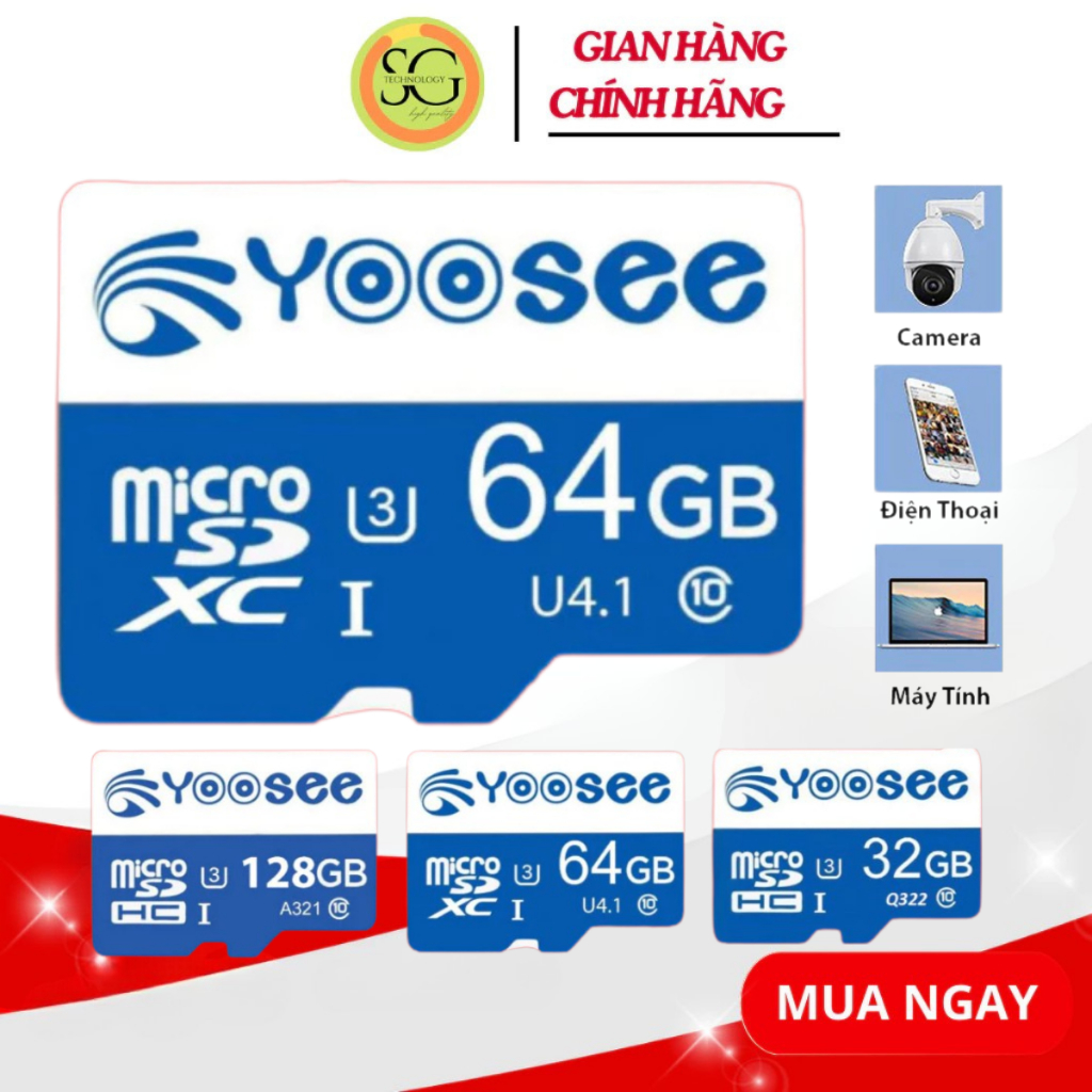 YOOSEE การ์ดหน่วยความจํา 128GB 64GB 32GB YOOSEE Class 10, Yoosee wifi กล้อง IP การ์ดหน่วยความจํา, โท
