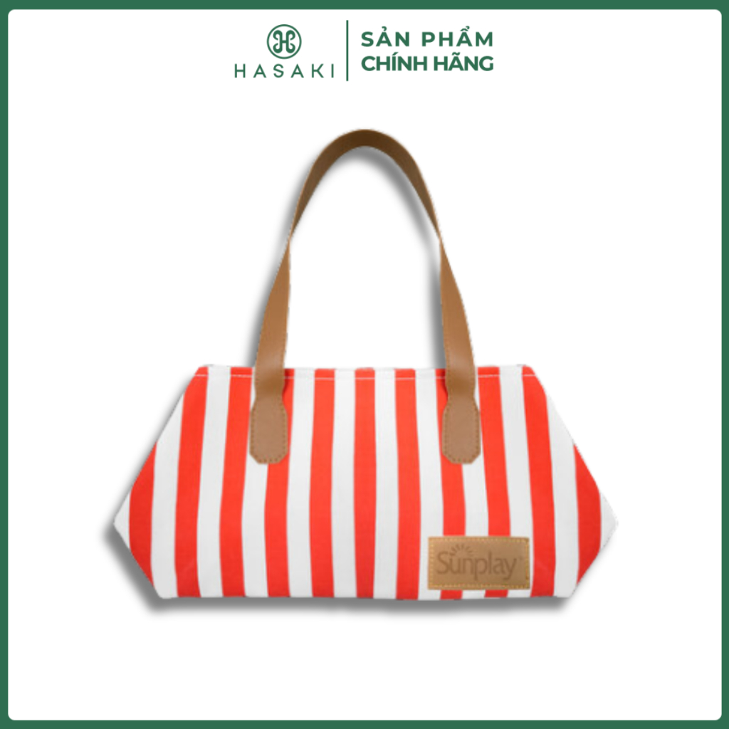 [GIFT NOT SOLD] Harsaki Red Striped Sunplay Bag สินค้าของแท้