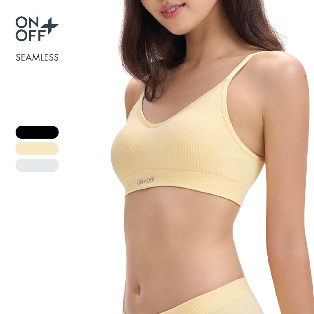 เสื้อชั้นในผ้าทอไร้รอยต่อสามเหลี่ยมคอวีน้ําหนักเบาใส่สบายลดเส้นคอนทัวร์ เปิด - 16UC26ก572