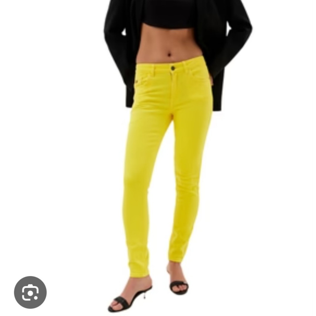 กางเกงขายาวผู้หญิง Stradivarius mid rise push up