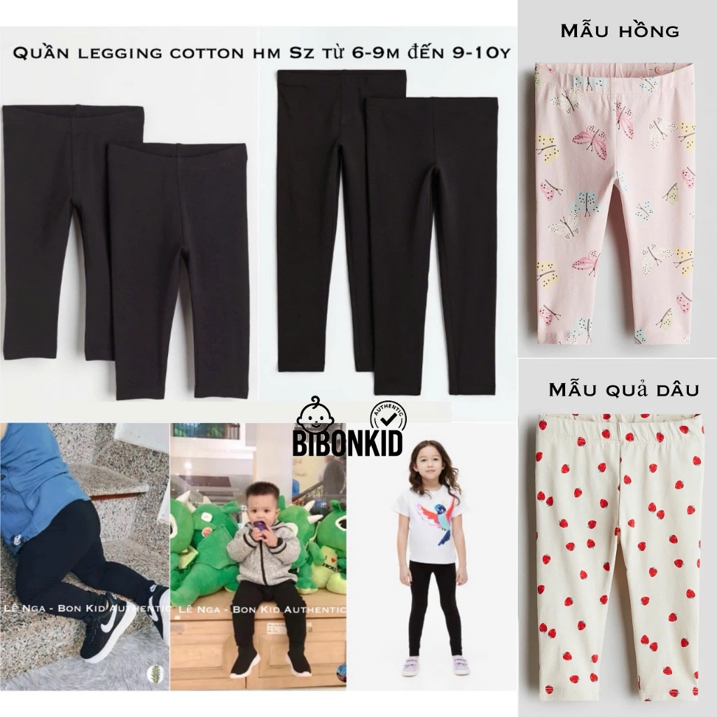[Bibonkid] กางเกงเลกกิ้งขายปลีก 1 PANTS สําหรับเด็ก HM US/UK/JP/CN ตั้งแต่ขนาด 4-6m ถึง 9--10y