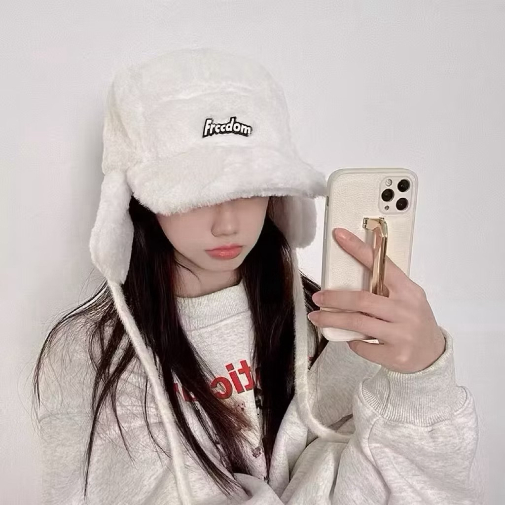 FASHIONABLE SOFT FUR PILOT HAT สําหรับผู้ชายและผู้หญิง