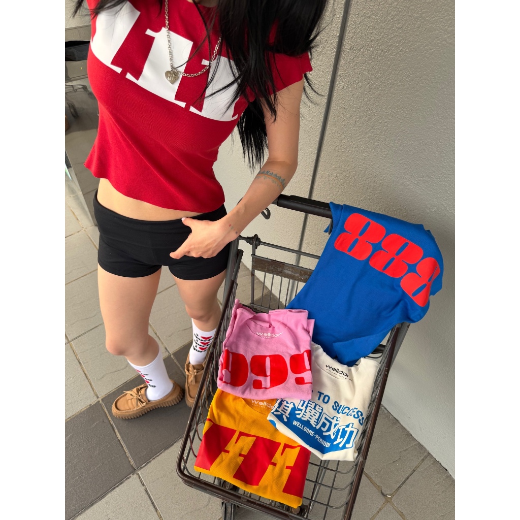 เสื้อหมายเลขเทวดา BabyTee – Slim Form, No Hem, ผ้าน้ําหนักเบา [อ่านคําอธิบายให้ละเอียดสําหรับรูปแบบเล็ก]