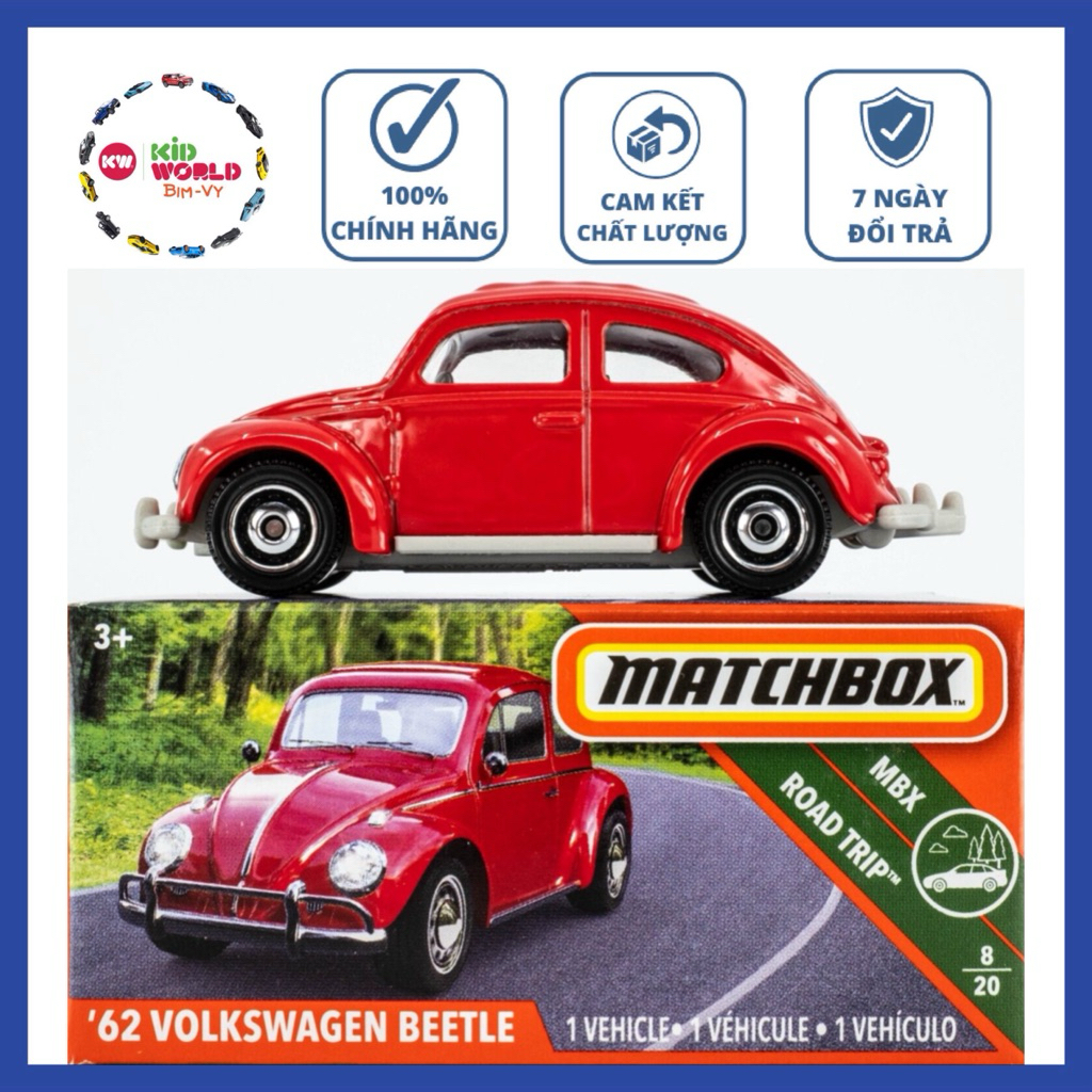 Matchbox Box 62 Volkswagen Beetle 12/100 รถโมเดล