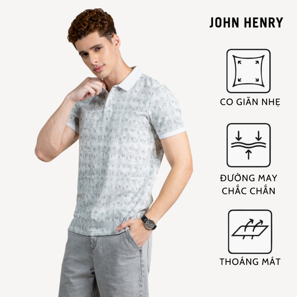 เสื้อโปโลหนุ่มสลิมฟิต KS26SS15P-SCSR-WHITE - JOHN HENRY Shop