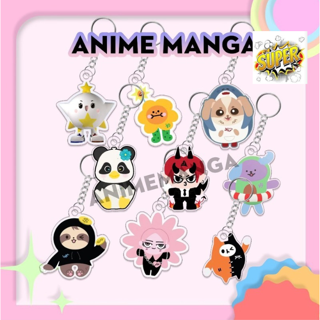 พวงกุญแจมาสคอต OTP พวงกุญแจปากสวิง OTP วัสดุไมกาZD ครบชุด