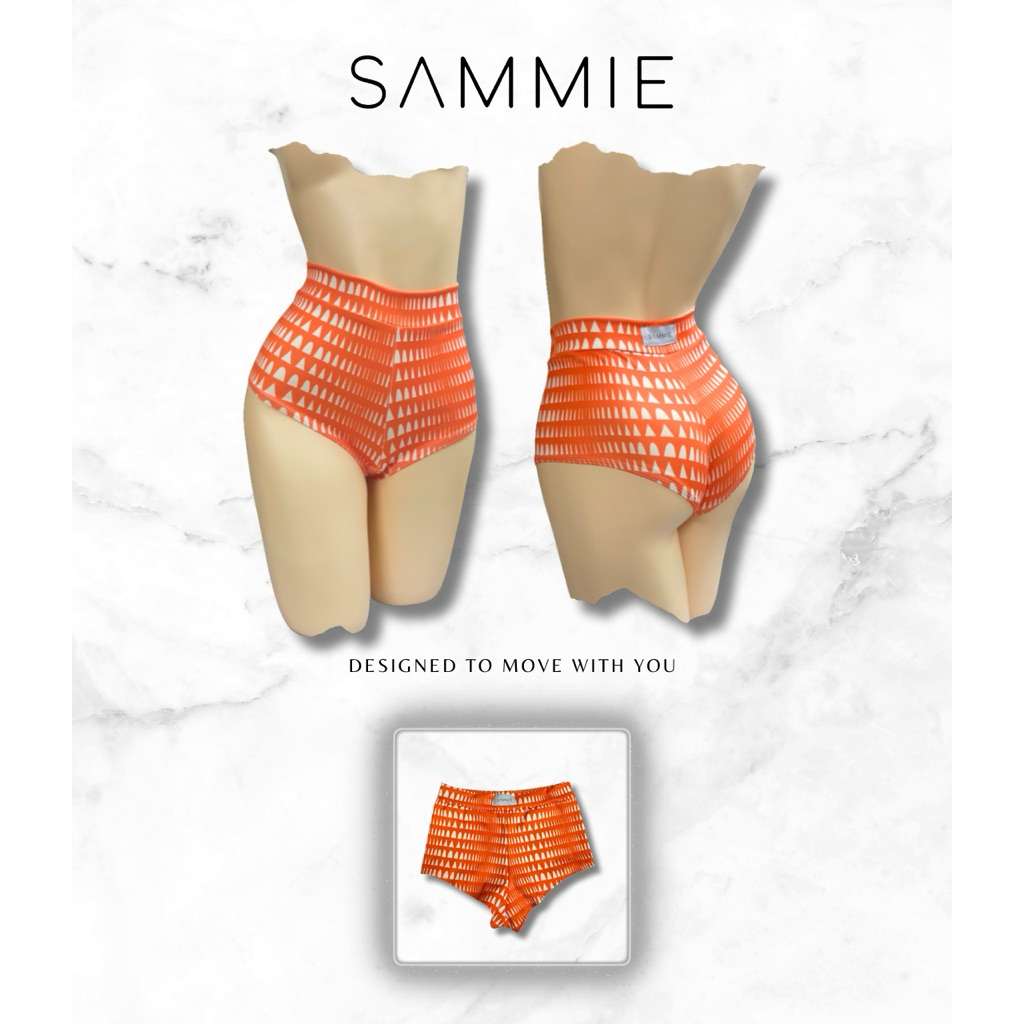 Twerk / Pole กางเกงยางยืดเกาหลีชนเผ่าส้ม นางรํา เซ็กซี่ ลายร่า