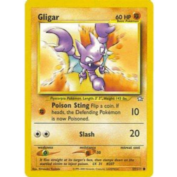 [การ์ดโปเกมอน TCG] Gligar - 59/111 - ทั่วไปไม่จํากัด