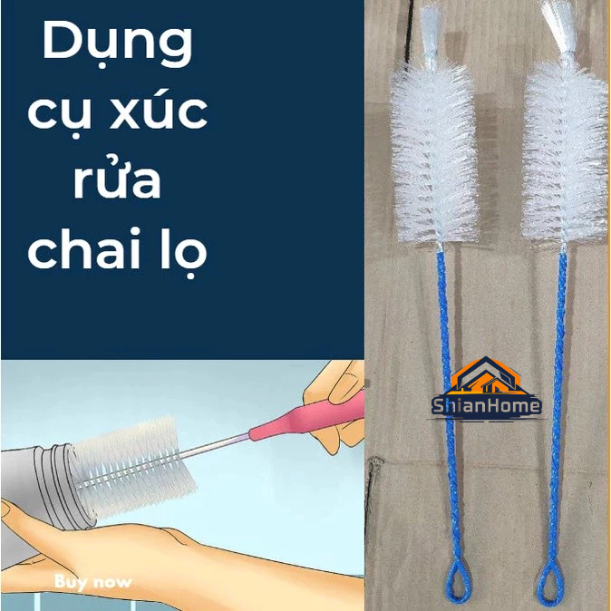 COMBO 2 ชิ้น (DOG TAIL BRUSH สําหรับล้างรถ, CUP WASHING, BOTTLE) Motorcycle Wash Tail Brush T4 P27 A