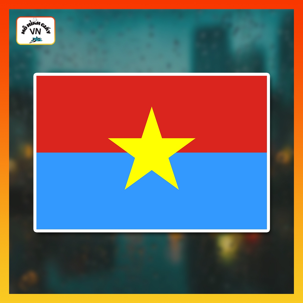 Combo of 72 Premium Southern Vietnam Liberation Flag Stickers ( Loberation Flag Decal) - MohinhgiayV