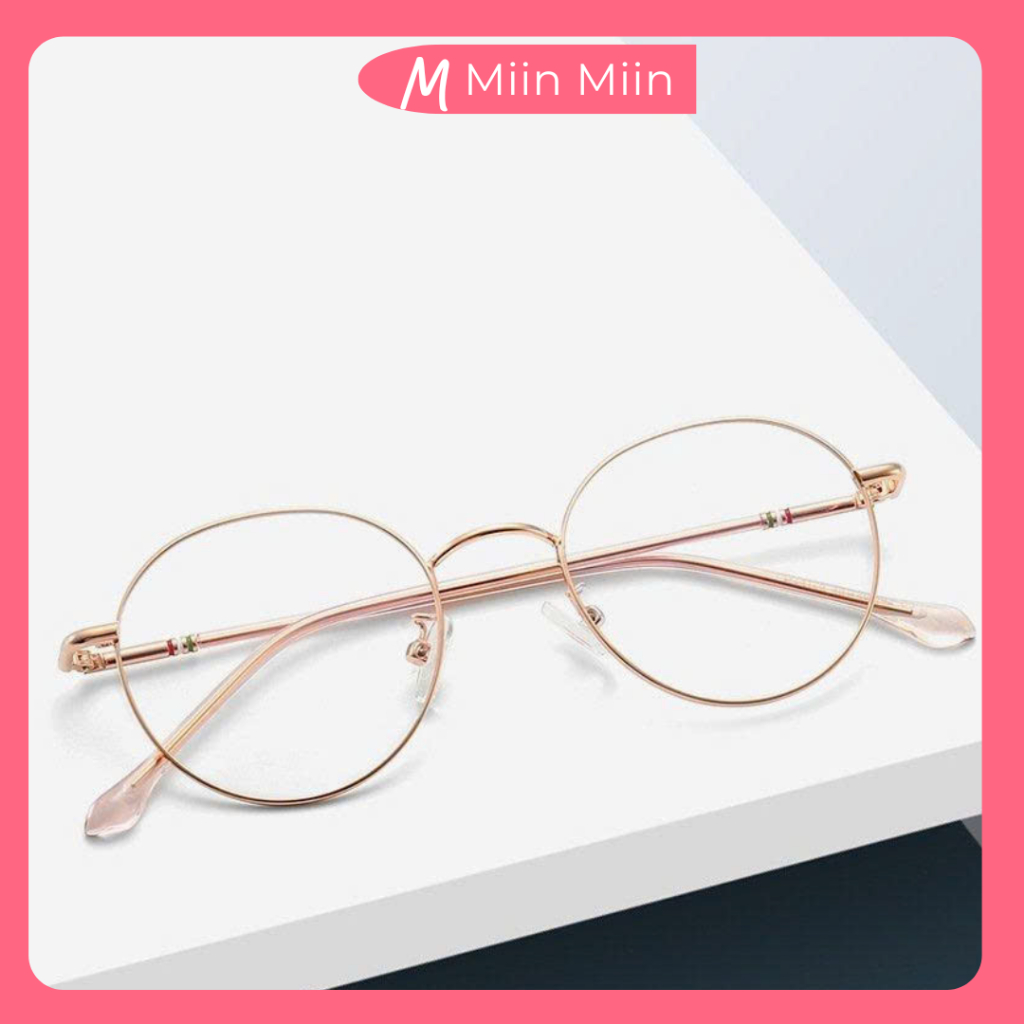 Miin Miin Glasses กรอบแว่นตาสําหรับผู้ชายและผู้หญิง แว่นตาทรงสี่เหลี่ยม กรอบโลหะ สีแฟชั่น 29120