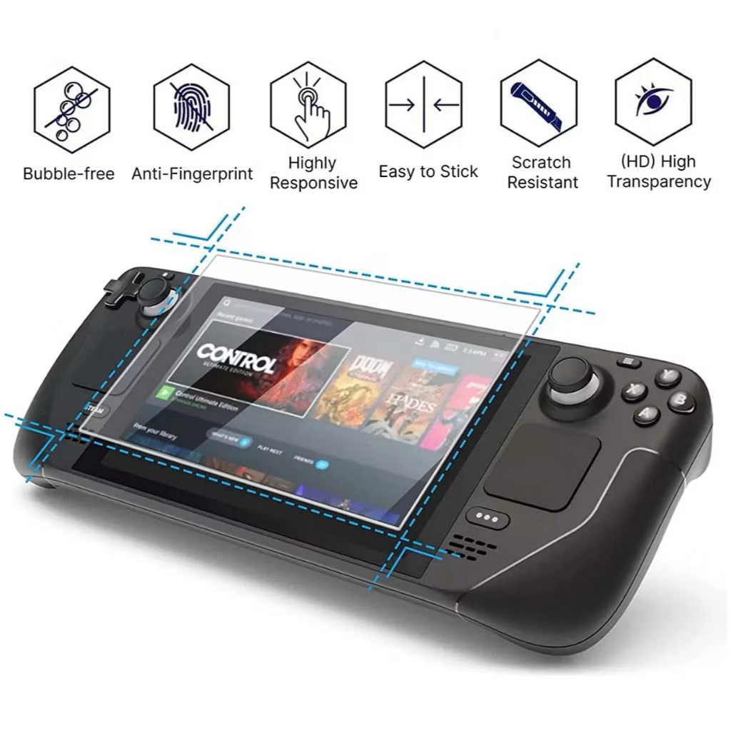 กระจกนิรภัย Steam Deck Oled ป้องกันหน้าจอ Steam Deck Oled Tempered SteamDeck Oled ป้องกันหน้าจอ Stea