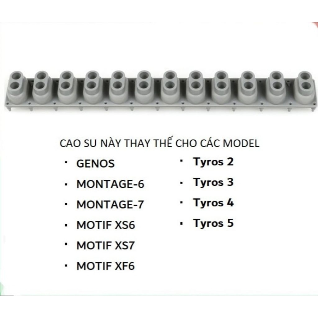 Yamaha GENOS, TYROS, MONTAGE, ยางคีย์บอร์ด MOTIF