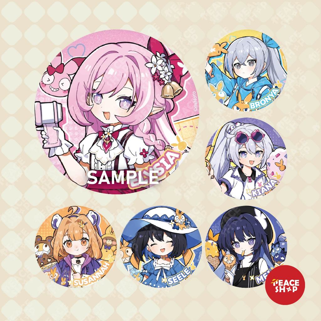 Honkai Impact 3 Badge อุปกรณ์เสริมอะนิเมะมังงะ GameHonkai Impact 3 Elysia Kiana Bronya Mei HH168